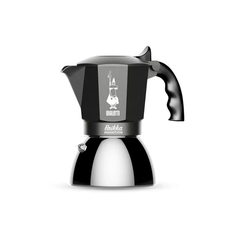Máquina de café BIALETTI BRIKKA INDUCTION 4TZ 180 ml antracite, prateado