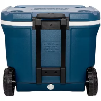 Coleman 50QT Xtreme geleira com rodas, azul, plástico, poliuretano (PU), preto, 47 l, 113 kg