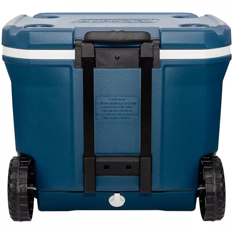 Coleman 50QT Xtreme geleira com rodas, azul, plástico, poliuretano (PU), preto, 47 l, 113 kg