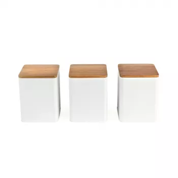 Conjunto de recipientes de conservação Salter BW12898WEU7 branco, 3 peças, recipientes herméticos em vários tamanhos