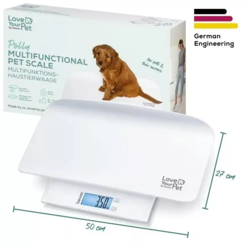 Balança para animais Beurer PP170 multifuncional, capacidade 20 kg, ecrã LCD