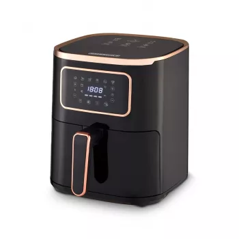 Fritadeira de ar quente HEINRICH'S HFR 8216 — 5,0 L, 1450 W, preto, LED, controlo tátil