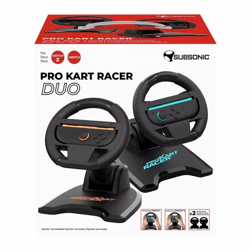 Volante SUBSONIC SA5727-2 Pro Kart Racer Duo para Nintendo Switch com suporte para dois comandos
