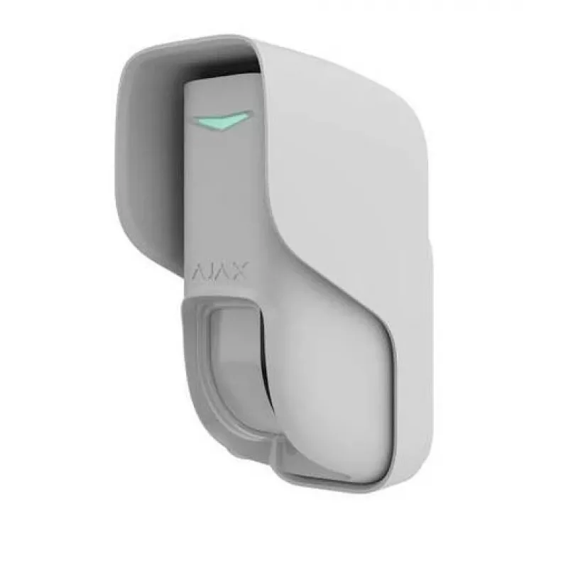 Detetor de cortina exterior Ajax 101441 — sem fios, detetor de movimento branco com características de cortina para proteção exterior