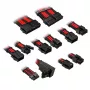 Kit de cabos/adaptadores Kolink Core Pro 12V-2x6 Tipo 2 revestido, Jet Black/Racing