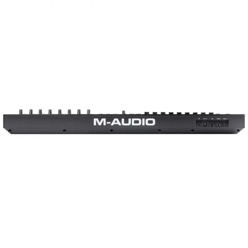 Controlador de teclado MIDI M-Audio Oxygen Pro 49 — 49 teclas, 16 pads, 9 faders, ecrã OLED, USB, MIDI-Out