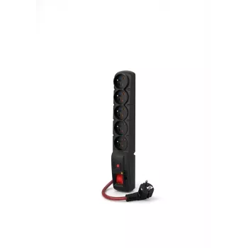 ACAR F5 POWER preto 5 saídas AC 230 V 10 m