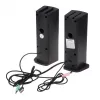 Coluna de PC 2 em 1 Barra de som para computador com retroiluminação LED RGB, estéreo, gaming, USB 2 x 3W AUX 3,5 mm