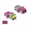 Acoplador de fibra ótica DeLOCK 86901 LC duplex fêmea para LC duplex fêmea multimodo violeta