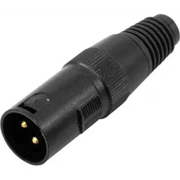 Conector XLR de 3 pinos Omnitronic 30208430 – conector de áudio macho/fêmea, 3 pinos
