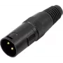 Conector XLR de 3 pinos Omnitronic 30208430 – conector de áudio macho/fêmea, 3 pinos