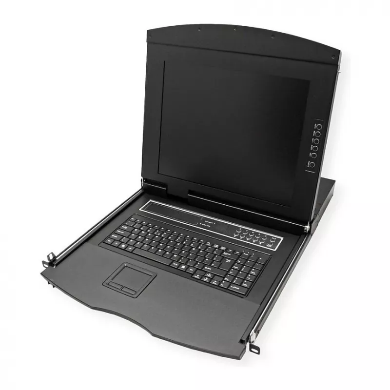 Consola de rack VALUE 26.99.0160 1U, 17 polegadas (43,2 cm) LCD 1280x1024, teclado/rato USB, preto