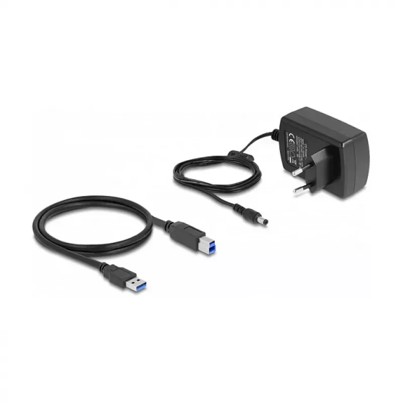 Estação de acoplamento USB dupla DeLOCK para 2 x SATA HDD SSD com função de clonagem e leitor de cartões