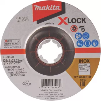 Makita E-00402 - Disco de desbaste - metal - Makita - 2,22 cm - 12,5 cm - 6 mm