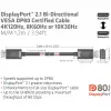 Club 3D CAC-1091 cabo DisplayPort 2.1, certificado VESA DP80, bidirecional, 4K120Hz / 8K60Hz / 10K30Hz, macho/macho, 1,2 m