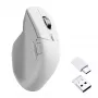 Rato ótico sem fios Keychron M6S-B72 — destro, 12000 DPI, RF sem fios + Bluetooth + USB-C, branco