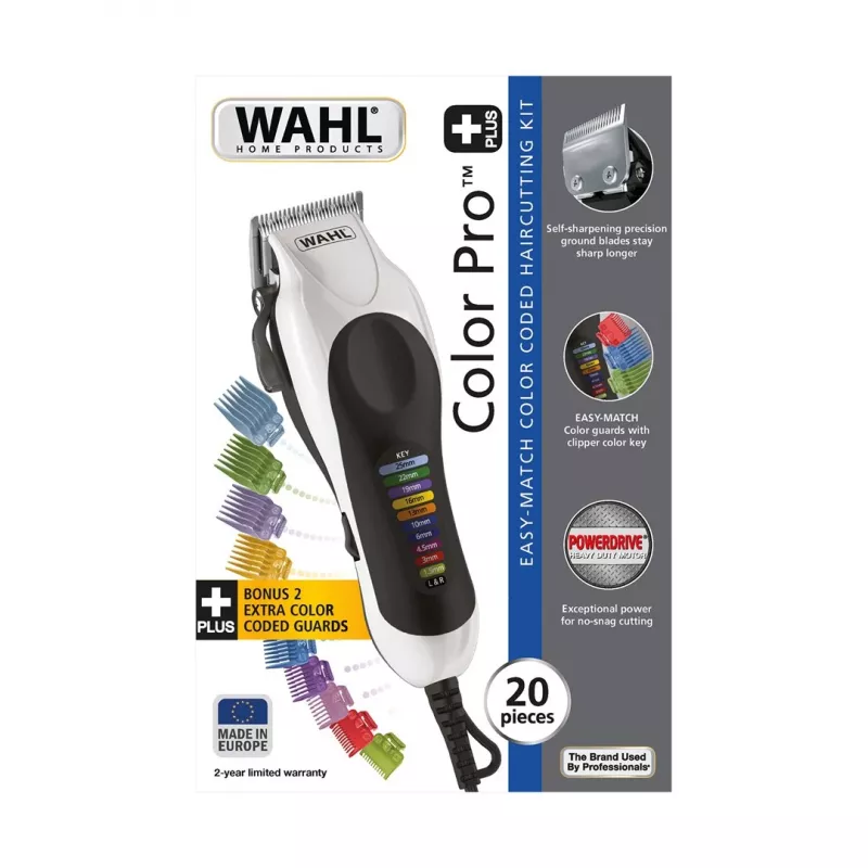 Máquina de cortar cabelo Wahl Color Pro Plus preto, branco 10