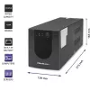 Qoltec Monolith 53775 UPS Line-Interactive, 1200 VA (1,2 kVA) / 720 W, AVR, 4 tomadas AC, preto