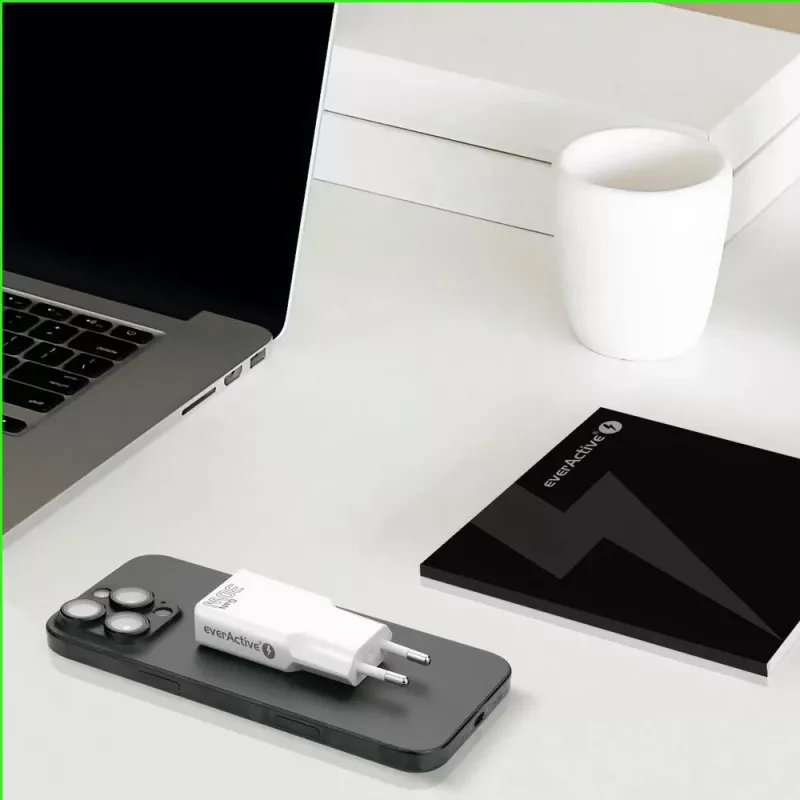 Carregador de parede USB universal everActive SC-380Q Super slim QC 3.0 – Quick Charge 3.0, design compacto
