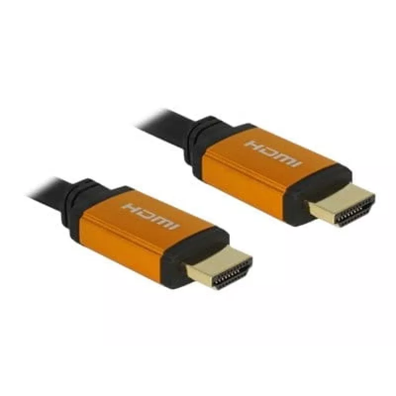 Cabo HDMI DeLOCK 85727 1m Type-A macho para macho preto dourado