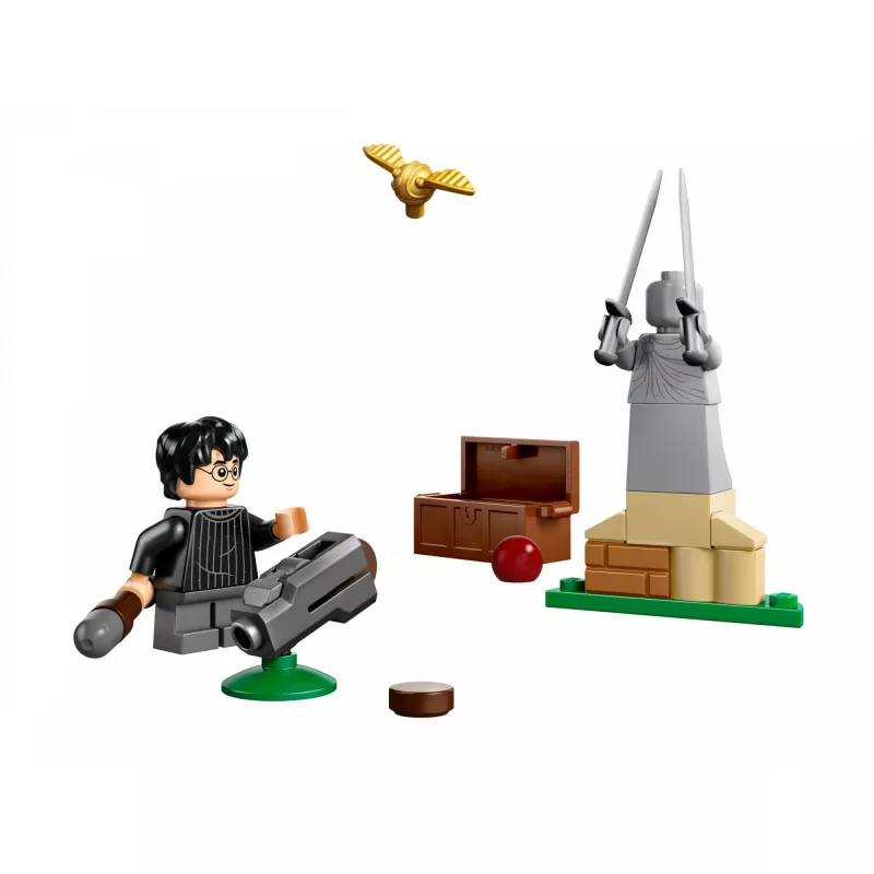 LEGO Harry Potter Conjunto 30706 Aula de Quidditch com minifiguras de Harry e Draco