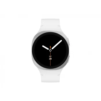 Samsung Galaxy Watch 8 3,3 cm (1,3 polegadas) AMOLED 40 mm digital 438 x 438 pixels ecrã tátil 4G prateado Wi-Fi GPS (satélite)