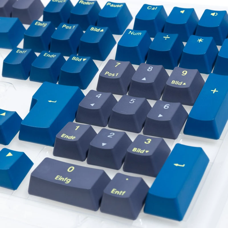 Conjunto de keycaps Ducky PBT Double-Shot Daybreak — layout DE