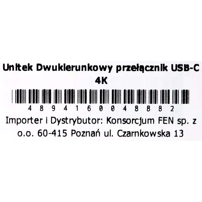 Unitek D1078A comutador USB-C 4K bidirecional, 2 entradas e 1 saída