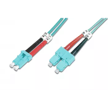 Cabo de patch de fibra ótica Digitus OM3 LC/SC 1 m