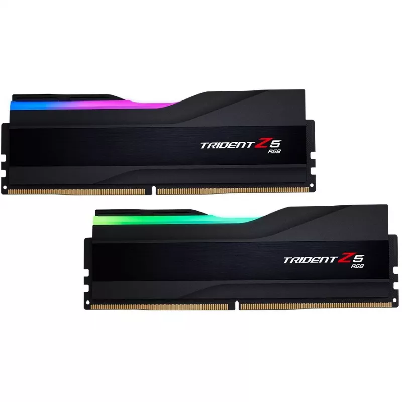 DIMM 32 GB DDR5-6000 (2x 16 GB) Dual-Kit, memória preta, F5-6000J2836G16GX2-TZ5RK, Trident Z5 RGB, INTEL XMP