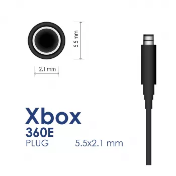 Fonte de alimentação Akyga AK-PD-12 para Xbox 360 E, 12 V / 9,6 A + 5 V / 1 A, 120 W