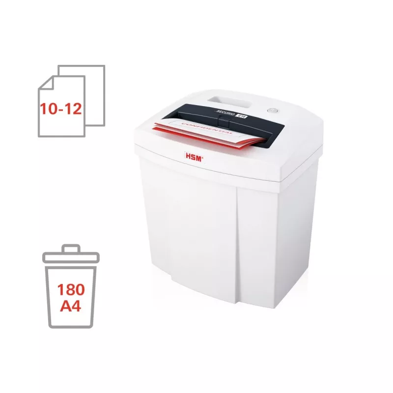 HSM SECURIO C14 destruidora de papel, corte em tiras 3,9 mm, P-2, 14 folhas, entrada de 225 mm, cesto de 20 l