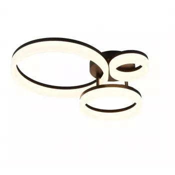 Luminária de teto TRIO Scope LED 4000 lm, preto, luminária de superfície, 4000K