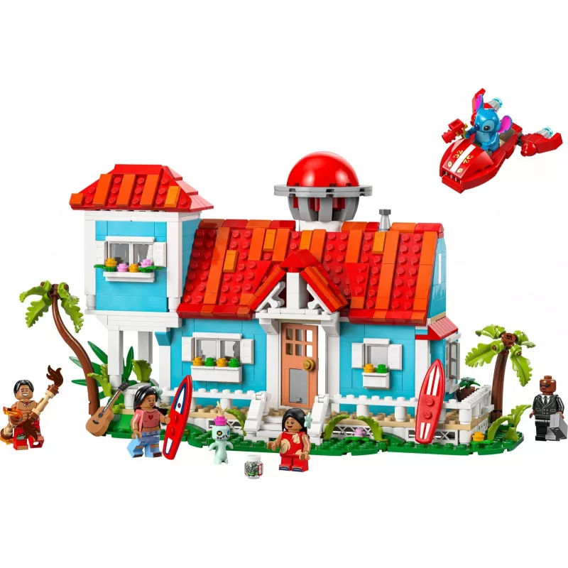 LEGO Disney Set 43268 Casa de Praia – casa modular para construir, 834 peças, 5 minifiguras, idade 9+