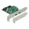 Placa DeLOCK PCI Express x1 para 2 x conector fêmea USB Type-C™