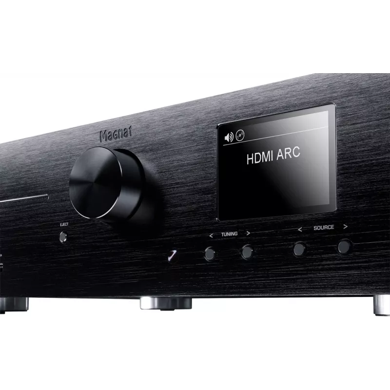 Recetor estéreo Magnat MC 400 — 2.0 canais, 40 W por canal, leitor de CD, Wi-Fi, Bluetooth, DAB/FM, Ethernet (preto)