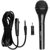 Microfone SVEN MK-100 (com fio, dinâmico, metal, cabo 4,0 m, jack 6,3/3,5 mm, cardioide, preto)
