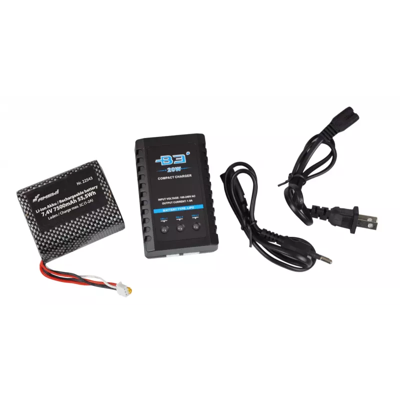 Escavadora Amewi 22540 modelo RC motor elétrico 1:16 2000 mAh