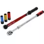 Conjunto de ferramentas para mudança de rodas Gedore R69003000 — conjunto de chaves dinamométricas de 5 peças, preto/vermelho