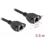 Cabo de rede DeLOCK 90783 preto 0,5 m Cat6a S/FTP RJ-45