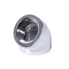 Alphacool 17593 conector de mangueira a 45°, G1/4 fêmea para G1/4 fêmea, cromado
