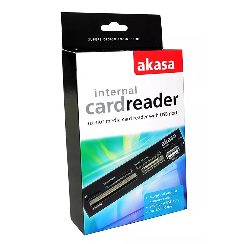 Leitor de cartões Akasa AK-ICR-07 USB 2.0 interno