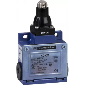 Schneider Electric XCKM102H29 Interruptor elétrico fim de curso 2P azul (XCKM102H29)