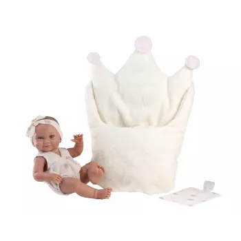 Boneca bebé de vinil 40 cm da Llorens com características realistas e corpo macio