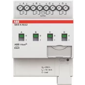 ABB Stotz S&J Atuador de comutação 4 canais, 16A, carga C SA/S4.16.5.2 (2CDG110266R0011)
