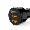 Carregador de automóvel ultrarrápido CC-T8 2xUSB 3.0 6A 36W + cabo Micro-USB 1m