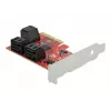 Placa SATA PCI Express x4 DeLOCK 6 portas fator de forma Low Profile