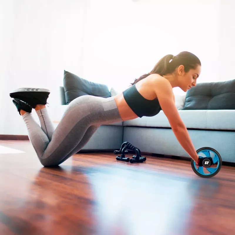 Roda dupla REBEL ACTIVE, rolo abdominal AB Wheel