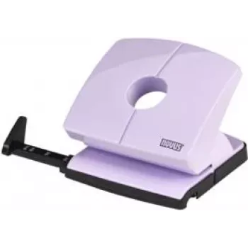 Perfurador de papel NOVUS B220 ColorID 2 furos, modelo de secretária compacto, lilás