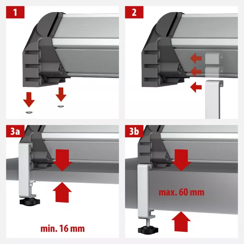 Abraçadeira para régua de tomadas Brennenstuhl 1990500010 prateado 1,6 cm largura mínima de aperto